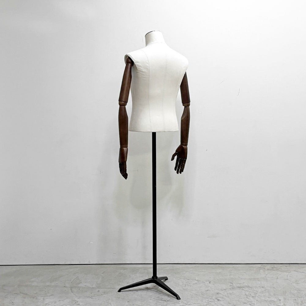 メンズ トルソー マネキン 上半身 腕付き ボディ スタンド付き  H133 ～ 184cm 店舗什器 ●