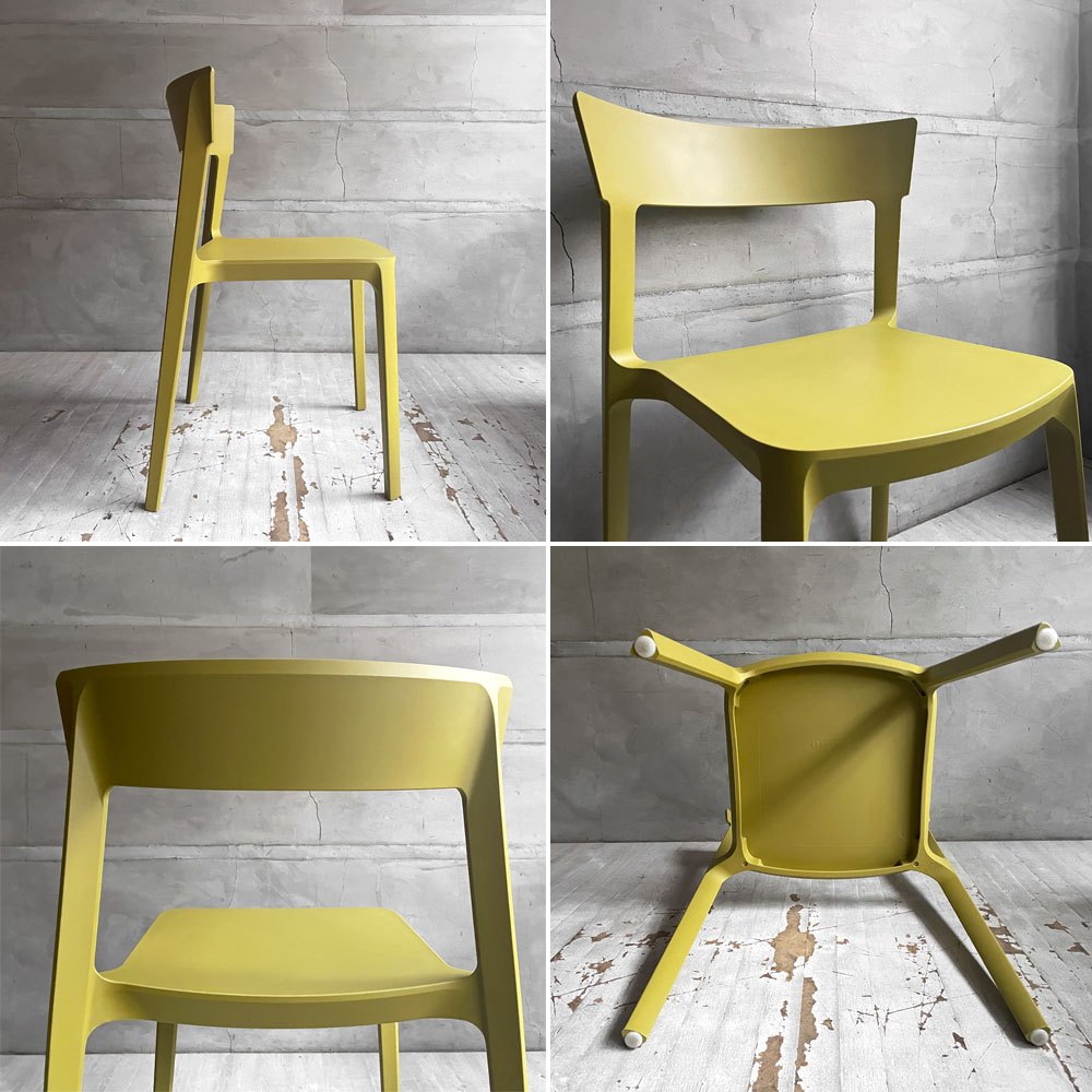 カリガリス Calligaris スキン SKIN ダイニングチェア スタッキング マットマスタードイエロー 廃番カラー 参考定価¥21,670- A ♪