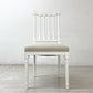 サラグレース Sarah Grace デビューシリーズ ダイニングチェア DEBUT DINING CHAIR トーマス THOMAS ホワイト&ナチュラルリネン ホワイトペイント シャビーシック チェアカバー付 定価￥49,500- B ●