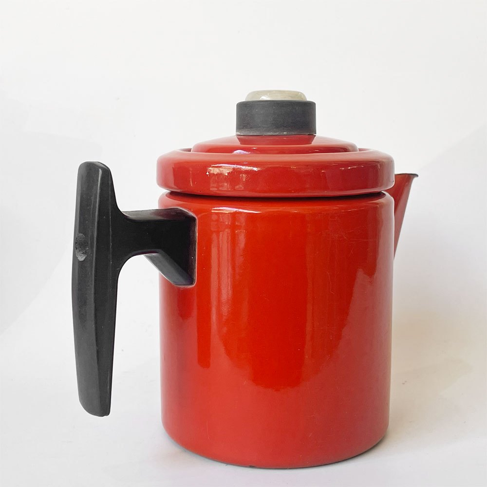 フィネル FINEL ペフトーリ Pehtoori エナメルコーヒーポット Sサイズ 0.7L レッド アンティ・ヌルメスニエミ フィンランド 北欧ビンテージ ★