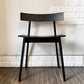 ワオ WOW ハーフチェア half chair オーパスワン Op.1 ホワイトアッシュ材 ブラック 引出し付 チョン・ウジン 旭川家具 定価￥62,700- ◎