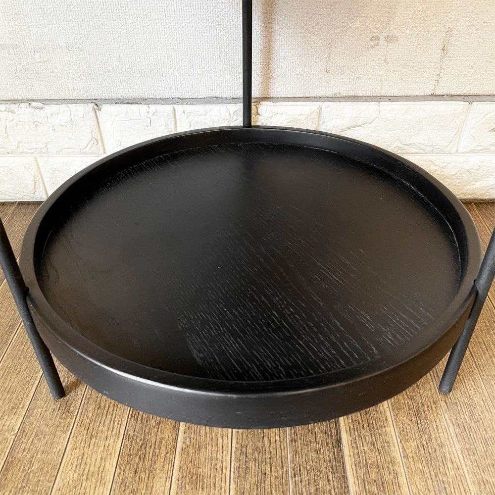 スケッチ Sketch フムラ HUMLA END TABLE エンドテーブル サイドテーブル オーク材 ブラック Φ45cm モートン・ゲオーセン デンマーク モーダエンカーサ 取扱 定価￥56,100- ◎