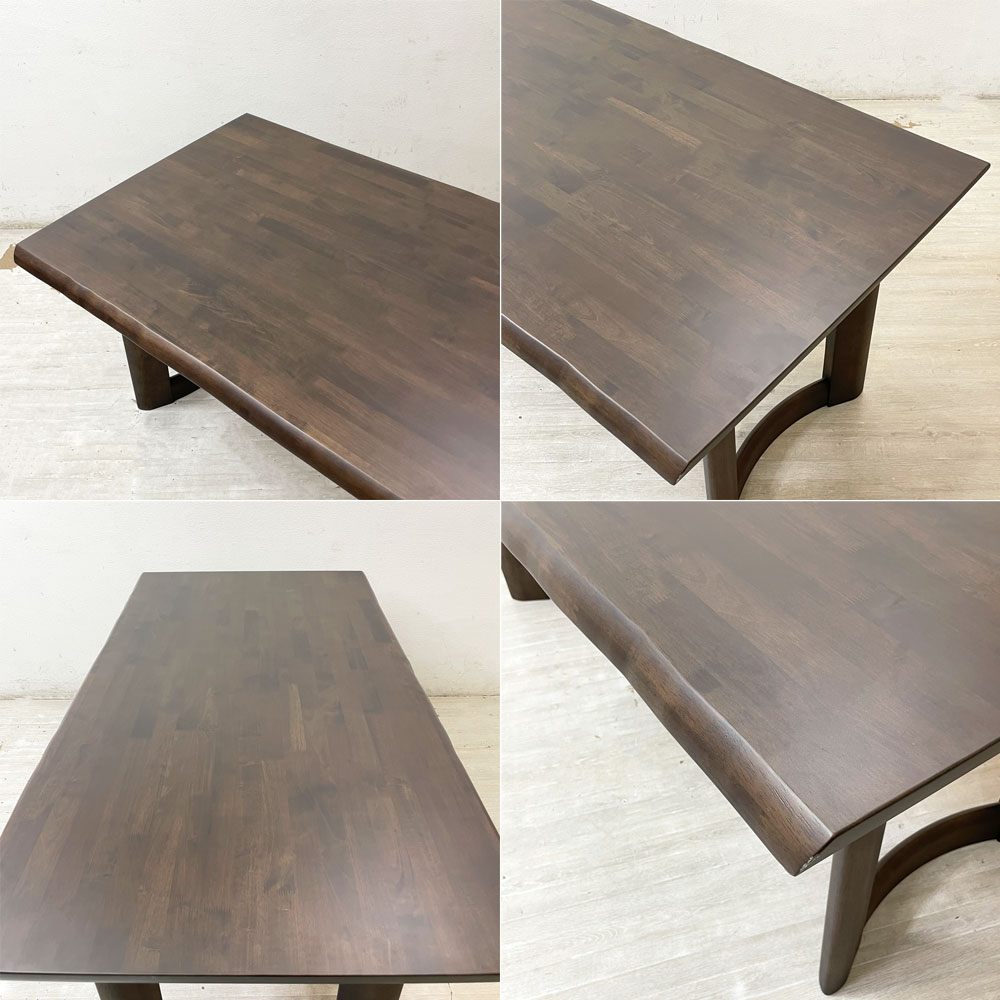 カリモク karimoku ディレトーレ Direttore ダイニングテーブル 無垢集成材 W164cm モダンデザイン 展示品 美品 ●