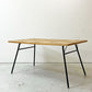 モモナチュラル MOMO Natural ダイニングテーブル PARQUET TOP オーク材 W142cm ISO STEEL LEG ナチュラルモダン ●