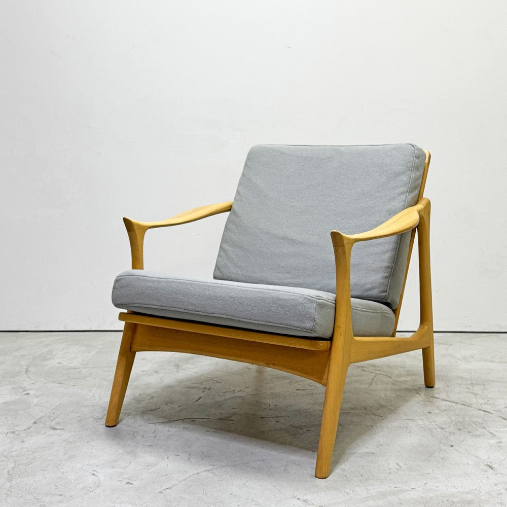 ノードソファ nordo sofa No.711 アームチェア 1人掛け 1P ソファ フレデリック・カイザー Fredrik Kayser メープル材 ファブリックシート リプロダクト ●