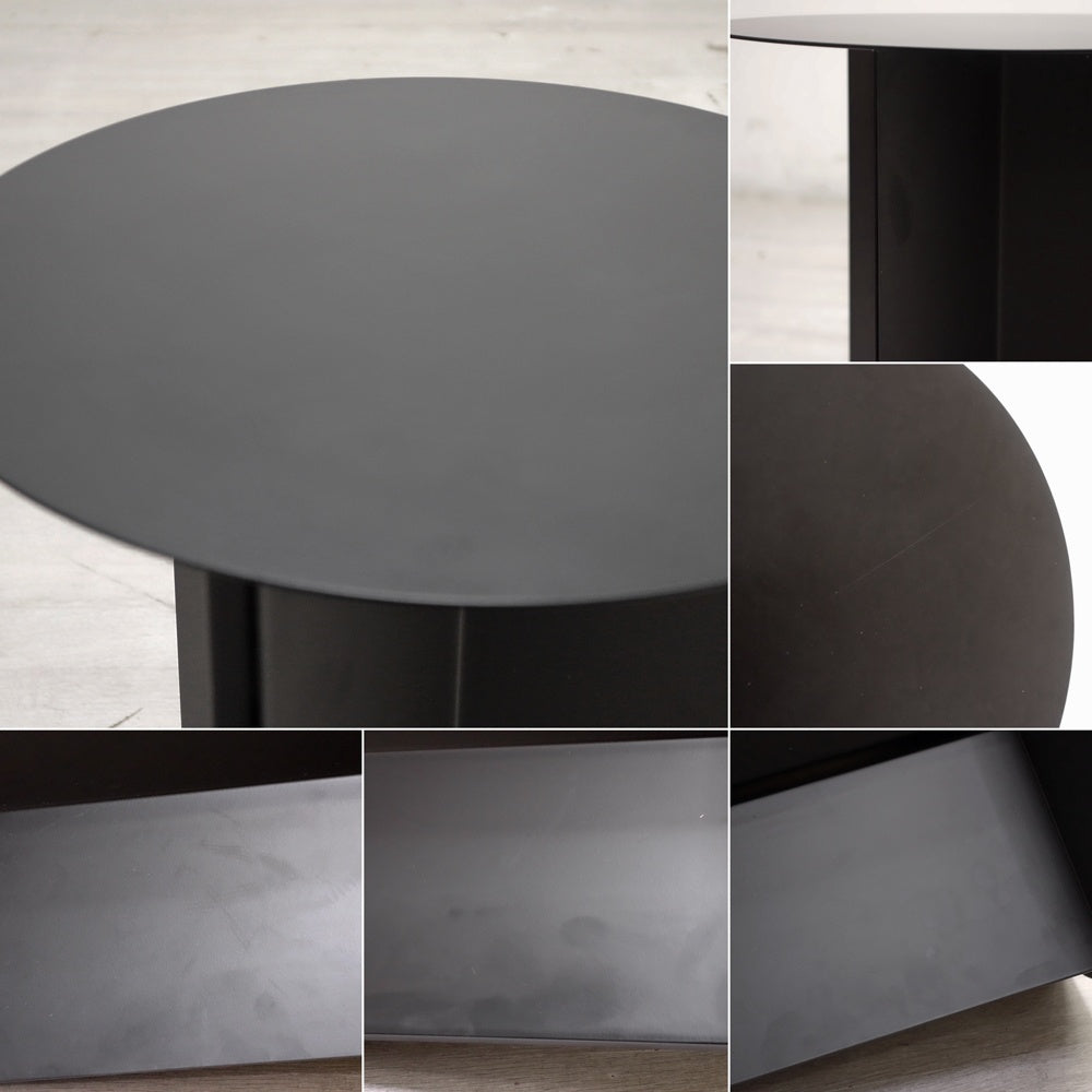 ヘイ HAY スリットテーブル ハイ SLIT TABLE HIGH Φ35cm H47cm サイドテーブル スチール ブラック 粉体塗装 ミニマル モダン デンマーク 北欧 ●