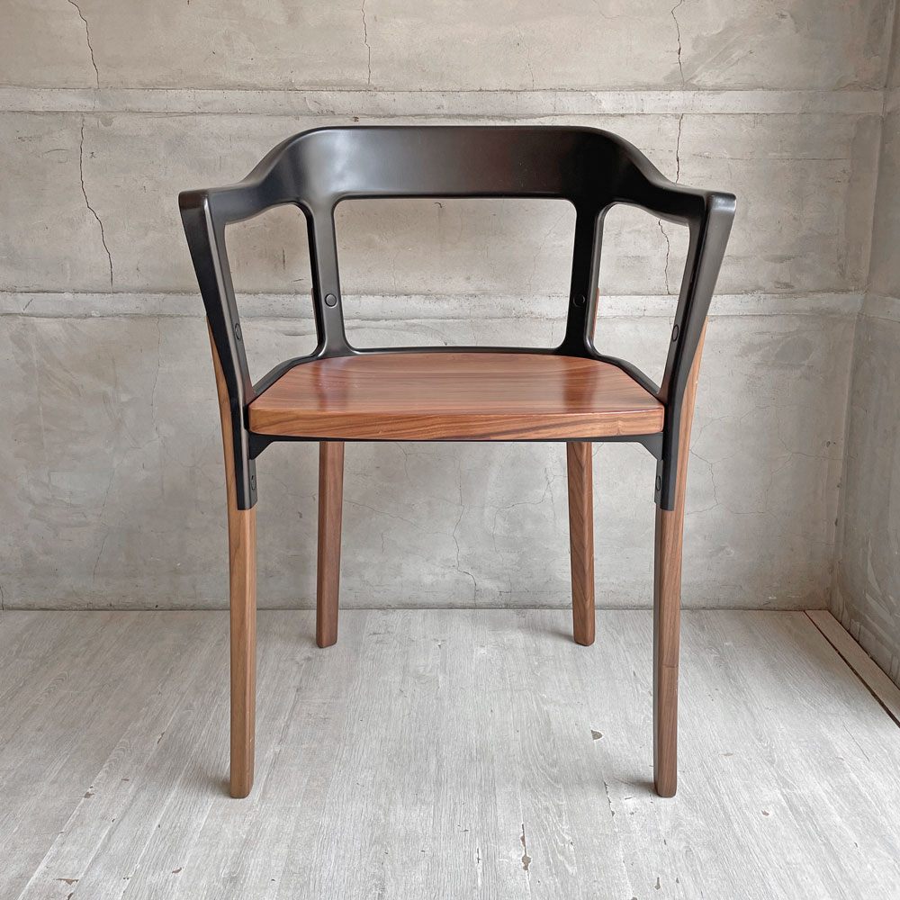 マジス Magis スティールウッドチェア Steelwood Chair ブラック × ウォールナット ロナン＆エルワン・ブルレック 定価￥168,300- ♪