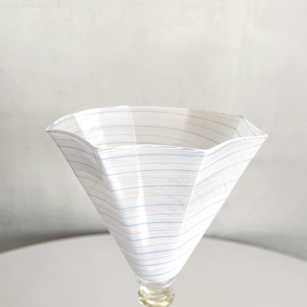 ベネチアンガラス Venetian glass ゴブレット ワイングラス 金彩 ムラーノ イタリア ■