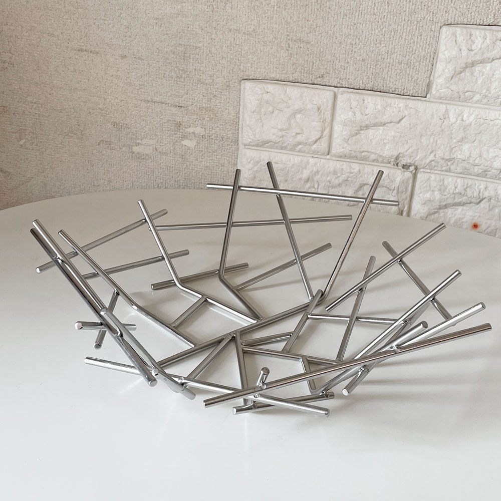 アレッシィ ALESSI フルーツボウル バスケット フェルナンド＆ウンベルト・カンパーナ ステンレススチール W34cm イタリア ◎