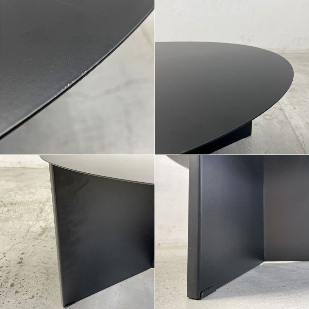 ヘイ HAY スリットテーブル SLIT TABLE XL サイドテーブル ラウンド Φ65cm ブラック スチール デンマーク 北欧家具 定価53,900円 〓