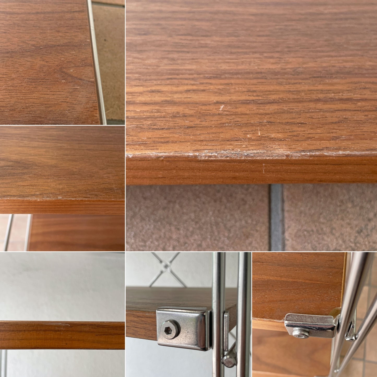 無印良品 MUJI ステンレスユニットシェルフ ウォールナット材 棚板5枚 W56 H176cm オープンシェルフ 本棚 飾り棚 収納棚 ◇