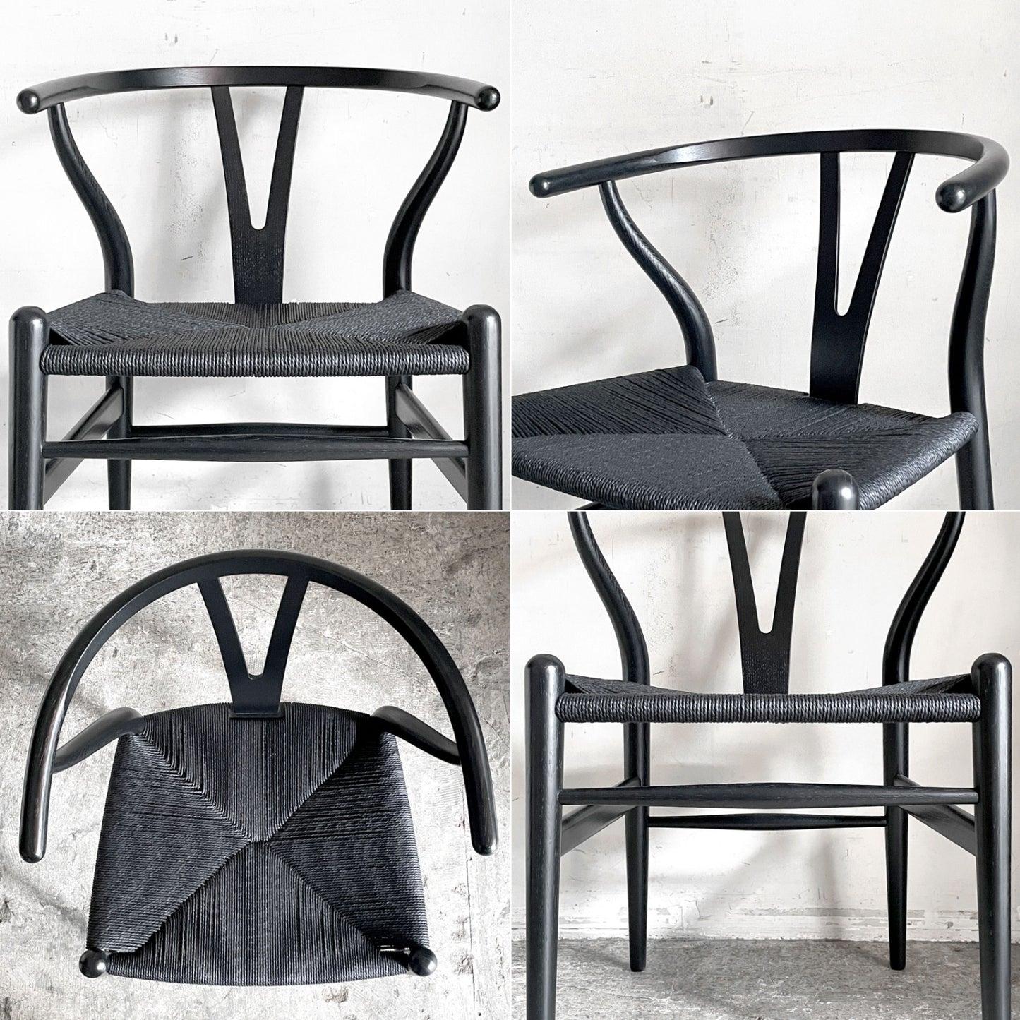 カールハンセン＆サン Carl Hansen & Son CH24 Yチェア オーク材 ブラックラッカー×ブラックペーパーコード ハンス・J・ウェグナー デンマーク 北欧家具 ■