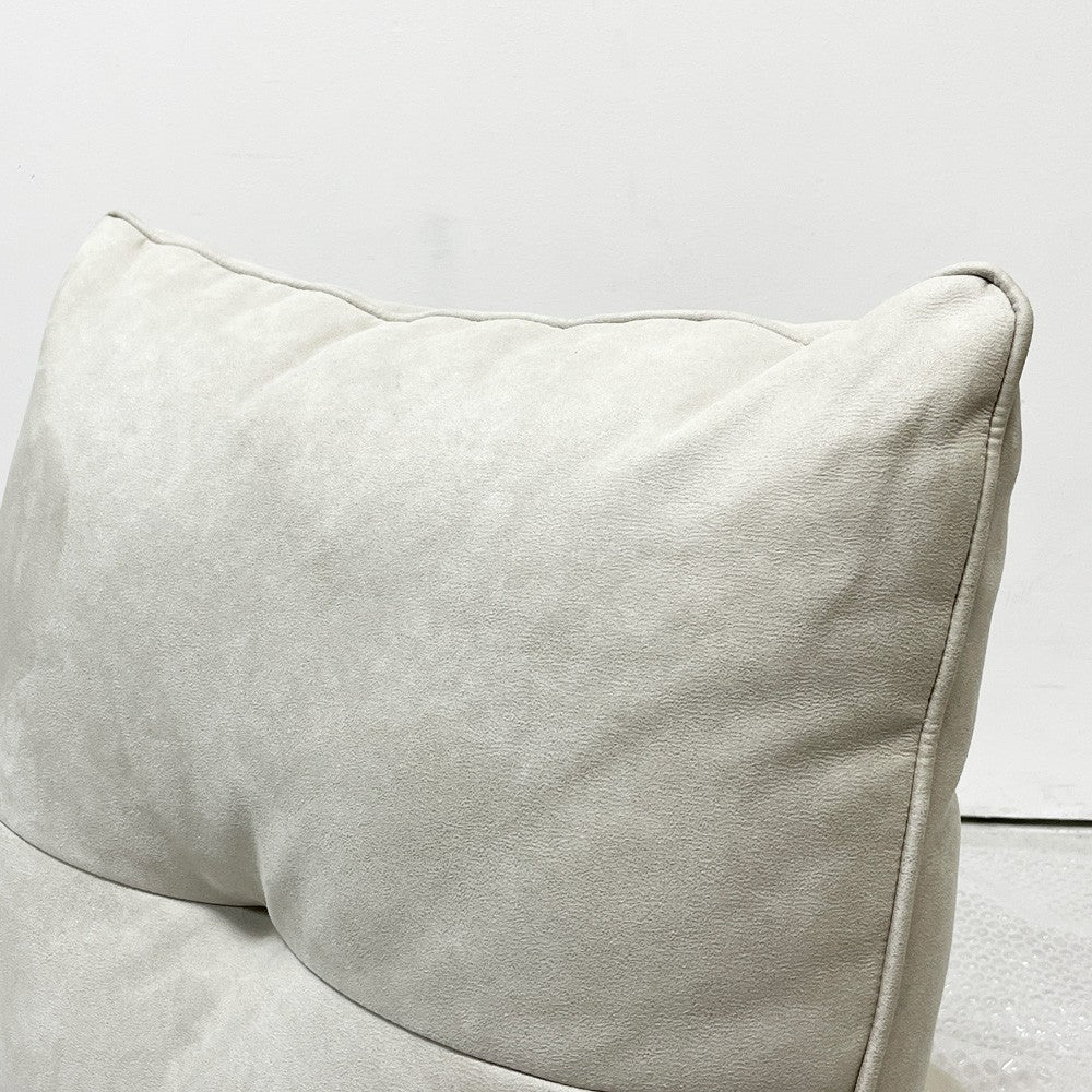 リラックスフォーム RELAX FORM アルフレード ALFREDO ソファ 背クッション ハイタイプ プラチナグレー 置き型クッション レザーテックス H52cm 関家具 展示品 美品 ●
