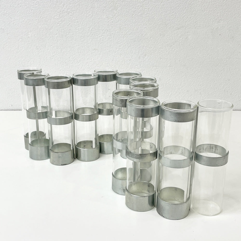 ツェツェアソシエ Tse＆Tse associees 四月の花器 XXL 花瓶 フラワーベース ガラス 亜鉛メッキ合金 定価￥44,000- フランス ●