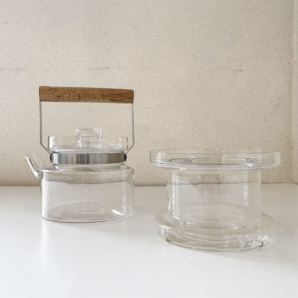 ボダノバ Boda Nova シグネ・ペーション・メリン Signe Persson-Melin ガラスティーポット＆ウォーマー Lサイズ コルクハンドル スウェーデン 北欧雑貨 ◎