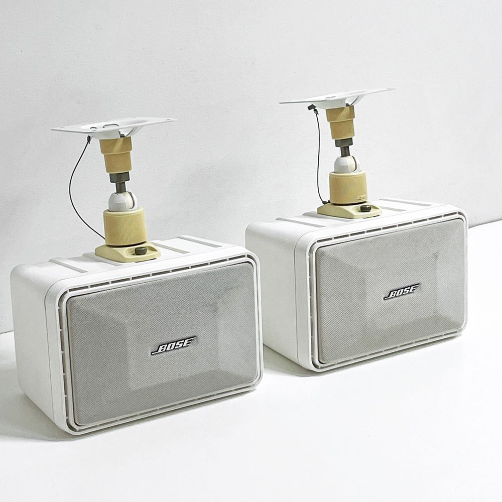 BOSE ボーズ モニタースピーカー 101MM ホワイト フルレンジスピーカー 天吊り可能モデル ブランケット付き 2本セット 店舗BGM ●