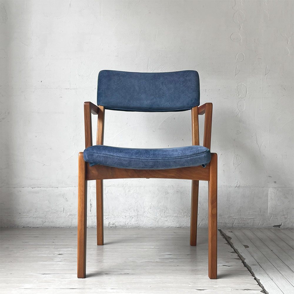 ナガノインテリア NAGANO INTERIOR DC349 アームチェア ウォールナット材 合皮張 参考価格￥49.500- B ★