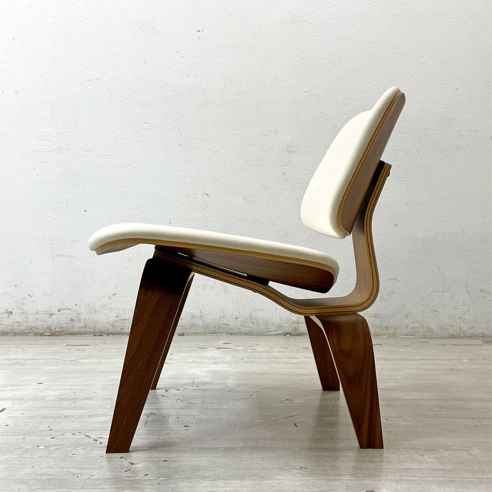 ハーマンミラー Herman Miller プライウッドラウンジチェア LCW ウッドレッグ ウォールナット アプホルスター C&R イームズ ミッドセンチュリー ●