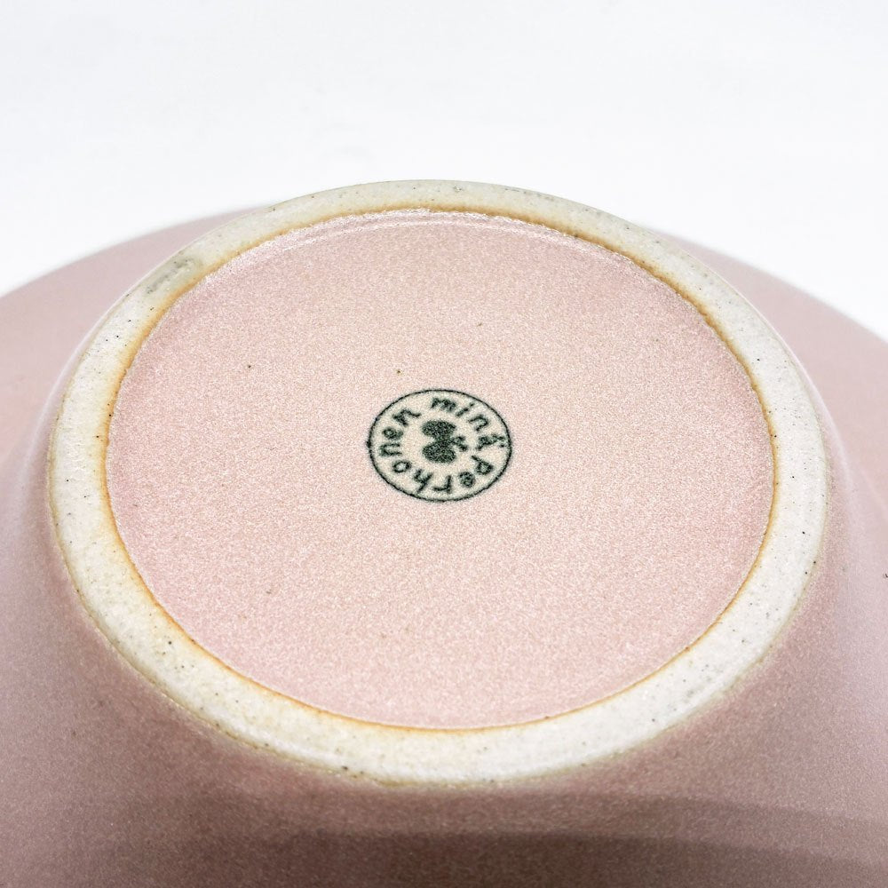 ミナペルホネン mina perhonen タンバリン ピンク 深皿 陶器 ハンドメイド ●