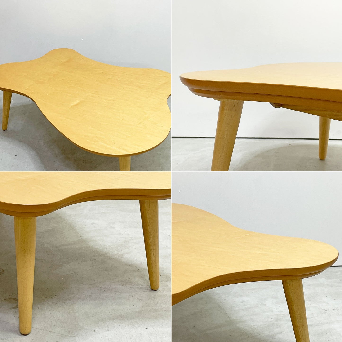 高松辰雄商店 たまり Tamari 変形 こたつテーブル ローテーブル メープル材 ナチュラル W110cm ●