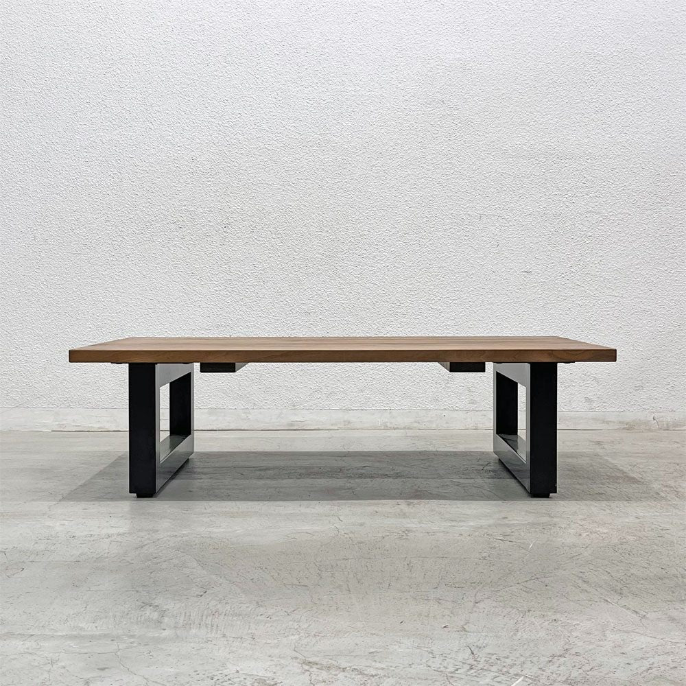 マスターウォール MASTERWAL オリジン ORIGIN リビングテーブル ローテーブル スチールレッグ W120cm ウォールナット無垢材 アカセ木工 廃番 〓