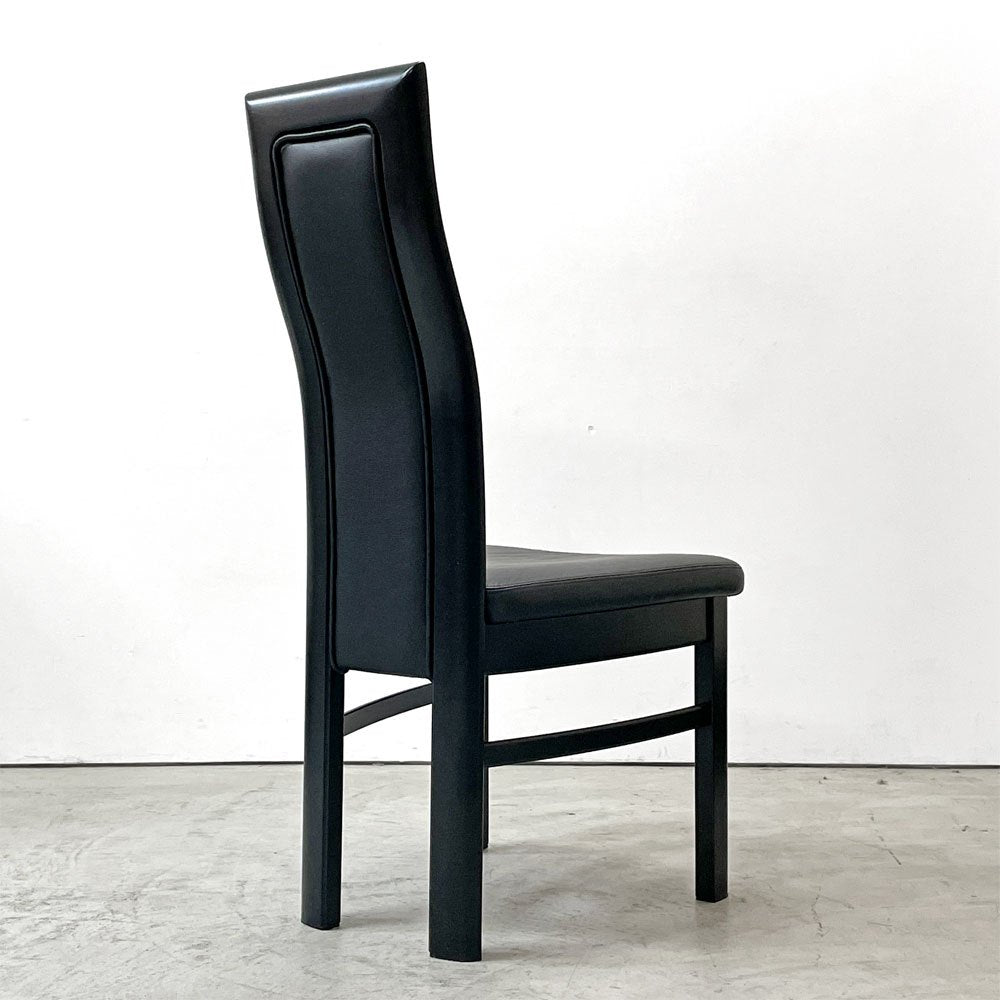 カリモク karimoku アームレスチェア CE3505BB ハイバックダイニングチチェア ブナ材 ブラック 参考定価￥45,600- B ●