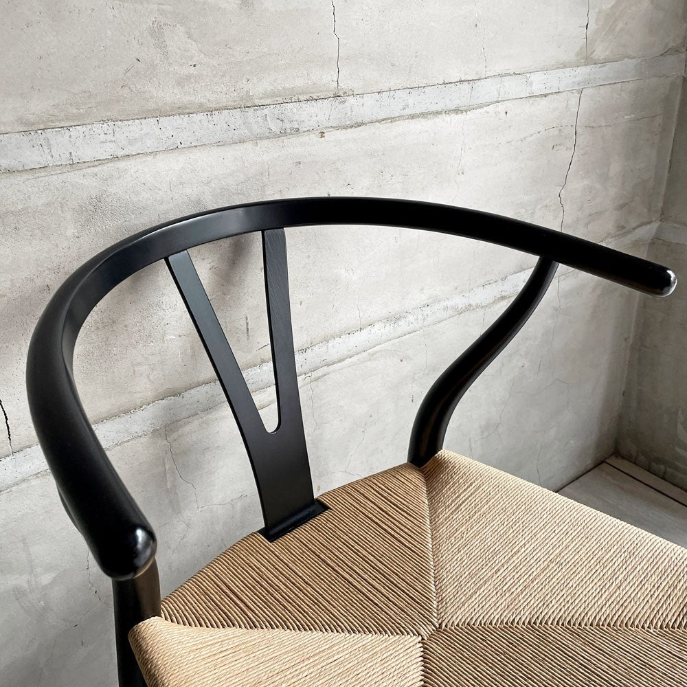 カールハンセン＆サン Carl Hansen & Son CH24 Yチェア ブラックラッカー ビーチ材 ペーパーコード ハンス・J・ウェグナー デンマーク 北欧家具 日本仕様 座面張替済  A ♪