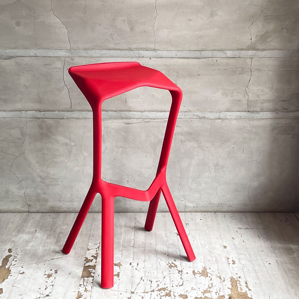 プランク PLANK ミウラスツール MIURA stool ハイスツール スタッキング レッド コンスタンチン･グルチッチ 定価￥44,000-  ♪
