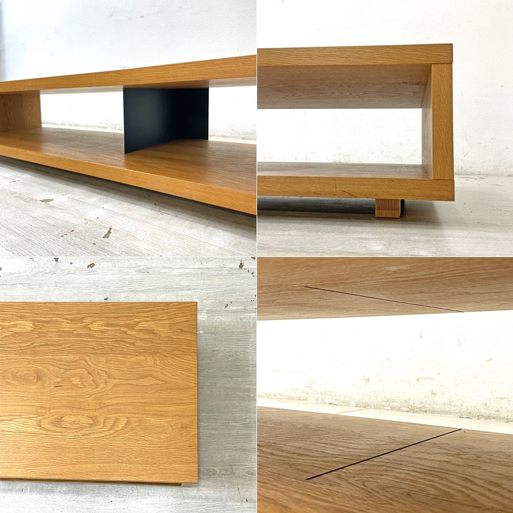 無印良品 MUJI リアルファニチャー オーク無垢材 テレビボード AVボード オープンタイプ W180cm ●