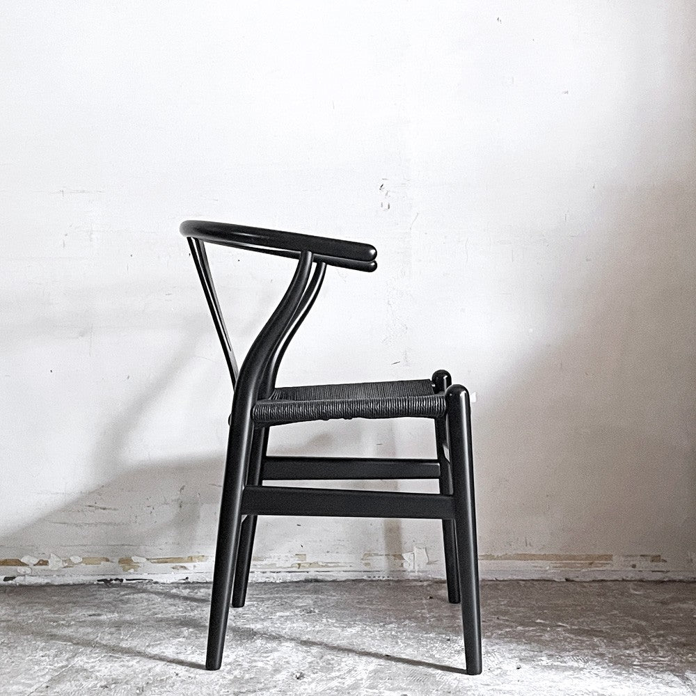 カールハンセン＆サン Carl Hansen & Son CH24 Yチェア ブラックラッカー×ブラックペーパーコード ビーチ材 ハンス・J・ウェグナー デンマーク 北欧家具 A ■