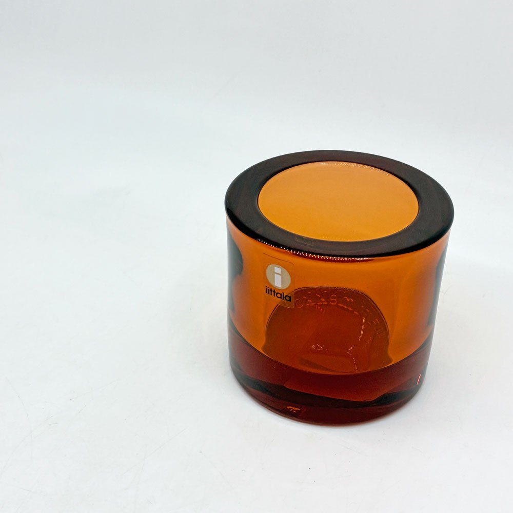 イッタラ iittala マリメッコ marimekko キビ kivi キャンドルホルダー セビリアオレンジ 60mm ヘイッキ・オルヴォラ フィンランド 廃番カラー ●