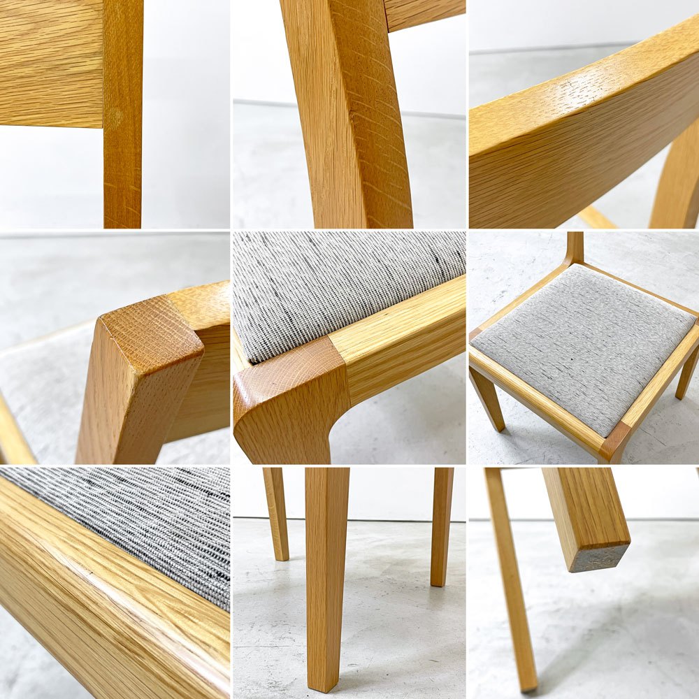 メーカーズ MAKER'S ダニッシュ Danish ダイニングチェア オーク材 モントレー ファブリック シルバーグレー 北欧スタイル B ●