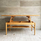 モモナチュラル Momo Natural ワイド FD ミドル テーブル WIDE FD MID TABLE コーヒーテーブル エレベーターテーブル 昇降式 アルダー材 ♪