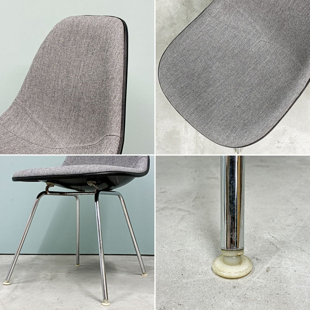 ハーマンミラー Herman Miller モダンファニチャーセールス サイドシェルチェア アプホルスター 張替え済み Hベース C&Rイームズ ◎