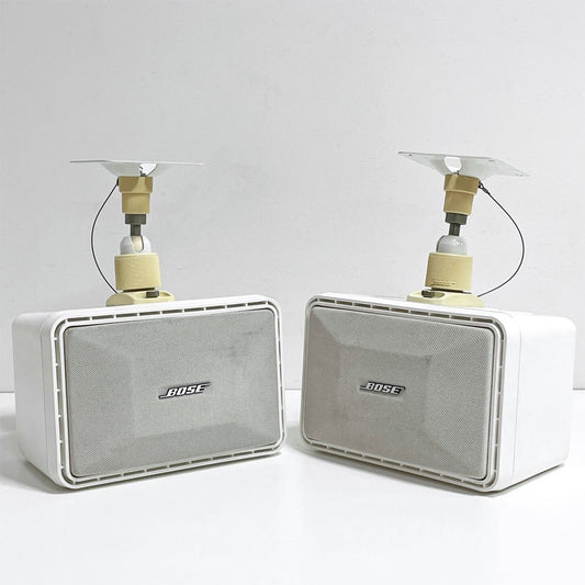 BOSE ボーズ モニタースピーカー 101MM ホワイト フルレンジスピーカー 天吊り可能モデル ブランケット付き 2本セット 店舗BGM ●