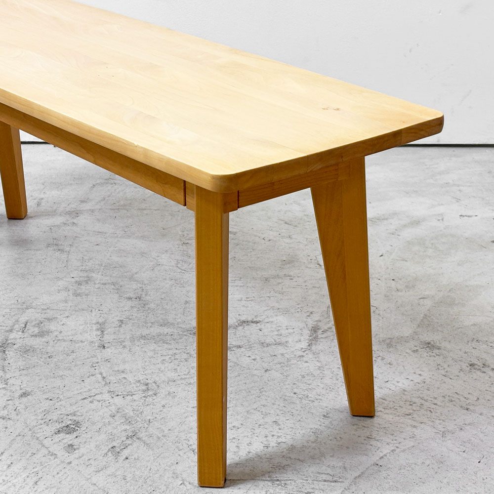 モモナチュラル MOMO Natural ヴィボ VIBO ユニットベンチ ダイニングベンチ オーバル W105cm アルダー材 オイルフィニッシュ 定価￥38,000- ●