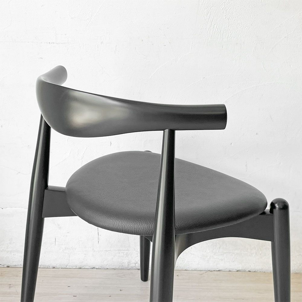 カールハンセン＆サン Carl Hansen & Son CH20 エルボーチェア オールブラック ビーチ材 レザー 本革 ハンス・J・ウェグナー ★