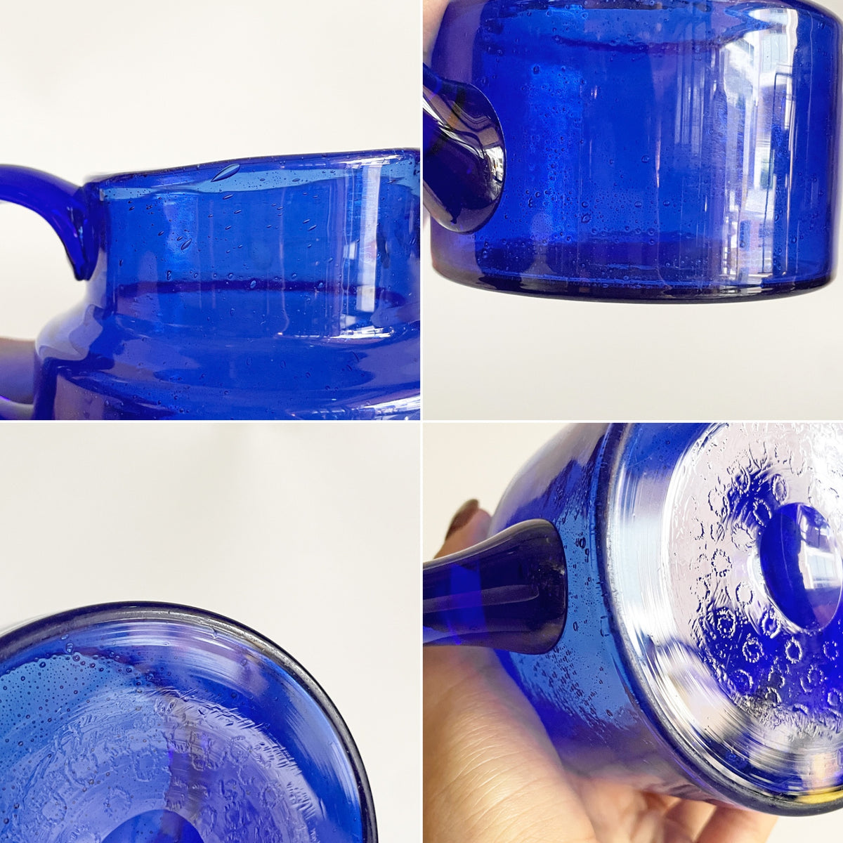 ボダ BODA ガラス ピッチャー 50ml ブルー 973/50 エリック・ホグラン Erik Hoglund ビンテージ スウェーデン 北欧食器 ■
