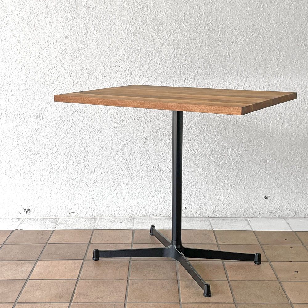 グリニッチ greeniche カフェテーブル Cafe Table 800×600 ウォールナット無垢材 Xレッグ ◇