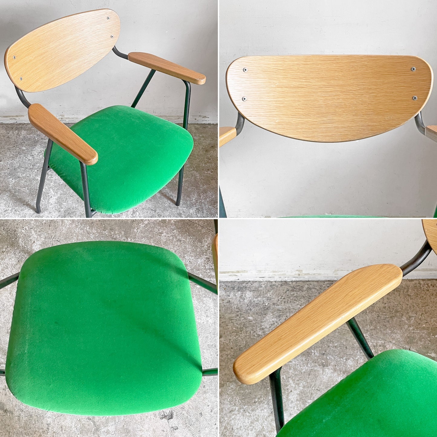 イデー IDEE ジャンゴ DJANGO ARM CHAIR アームチェア ダイニングチェア ファブリック座面 オーク材 スチールフレーム ■