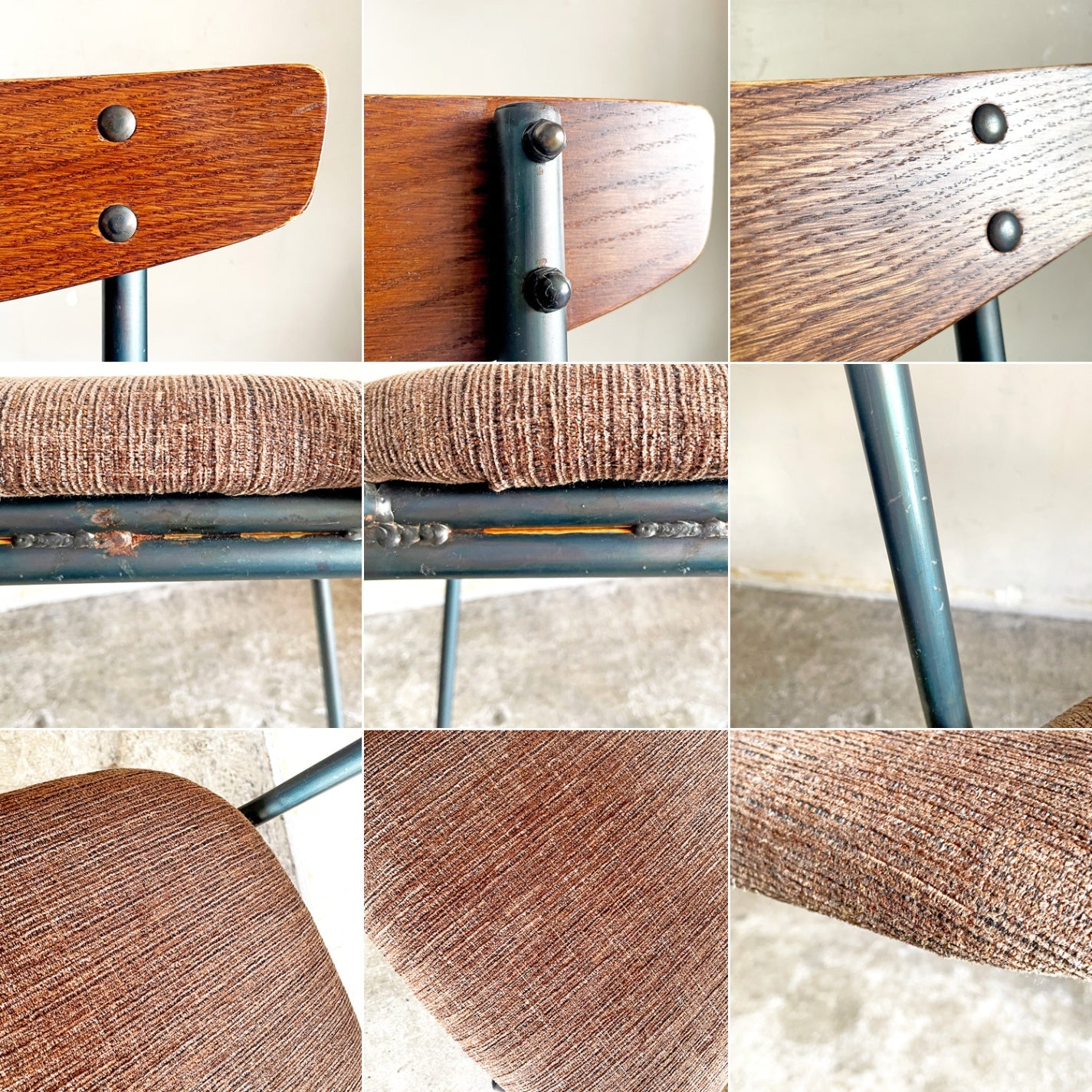 アクメファニチャー ACME Furniture グランドビュー チェア GRANDVIEW CHAIR ダイニングチェア  ファブリック ブラウン系 アイアン脚 廃番 ■