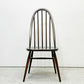 アーコール Ercol クエーカーチェア ダイニングチェア ハイバック オールドコロニアル ブラウン エルム材 × ビーチ材 UKビンテージ 英国家具 A ●