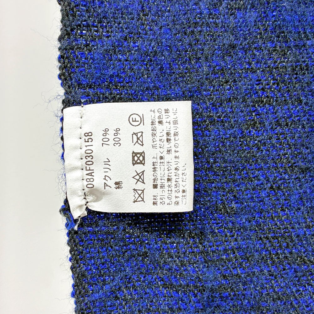 マーブルシュッド marble SUD バードショール BIRD SHAWL マフラー 刺繍 ネイビー 80×180cm 未使用品 参考定価￥17,380- ◎