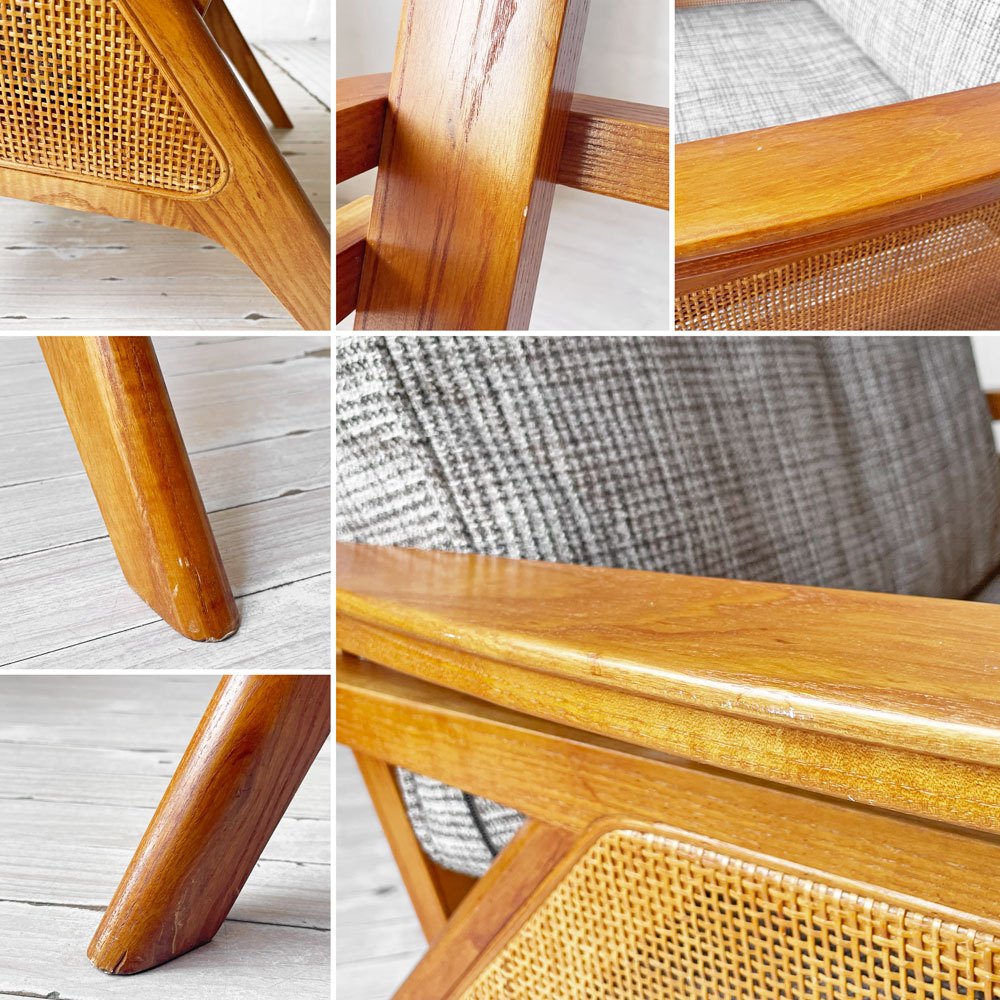 アクメファニチャー ACME Furniture ウィッカー WICKER ラウンジチェア 1Pソファ ハックベリー ラタン グレー USビンテージスタイル 定価83,600円 ★
