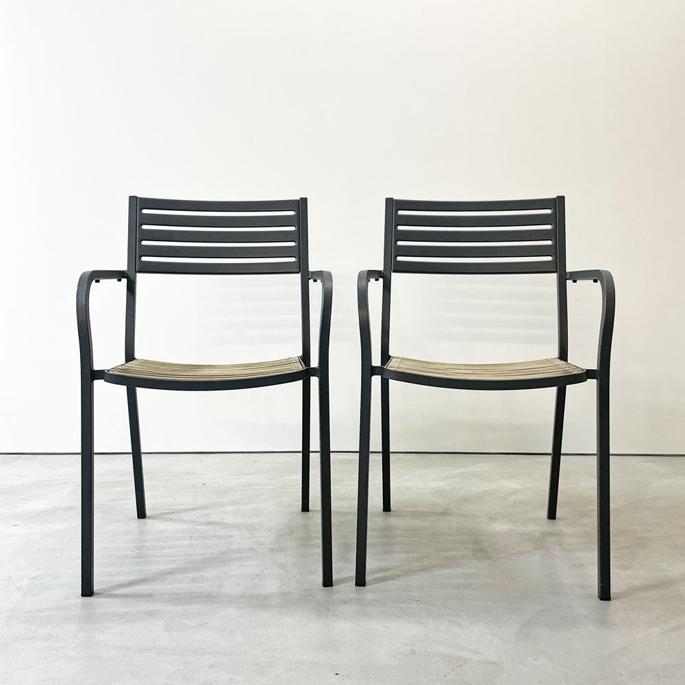 エミュー emu セーニョチェア SEGNOCHAIR ガーデンチェア アーム スタッキング イタリア ニ脚セット A ●