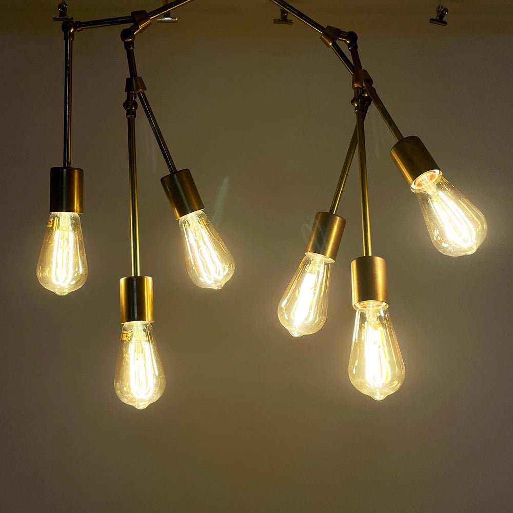 アクメファニチャー ACME Furniture ソリッドブラスランプ SOLID BRASS LAMP 6アームシャンデリア 6ARM CHANDELIER 真鍮 シーリングライト ミッドセンチュリー インダストリアル レトロスタイル ●