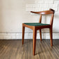 ウッドユウライクカンパニー WOOD YOU LIKE COMPANY アイチェア AI CHAIR ハーフアームチェア チェリー無垢材 クッションタイプ グリーンファブリック 座面張替済 ◎