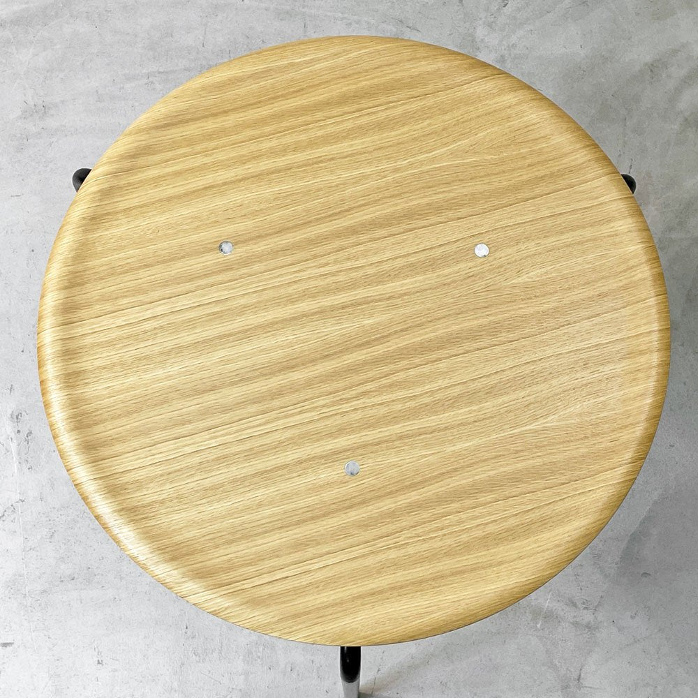 エンゲルブレヒト Engelbrechts ケヴィ KEVI 2010 ダイニングテーブル オーク材 プライウッド カフェテーブル 70cm 3本脚 ヨルゲン・ラスムッセン デンマーク 未使用品 A ●