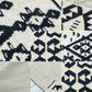 モロッカンラグ MOROCCAN RUG キリムラグ ホワイト＆ブラック 145×81cm 手織り絨毯 ラグ 幾何学模様 モロッコ ●