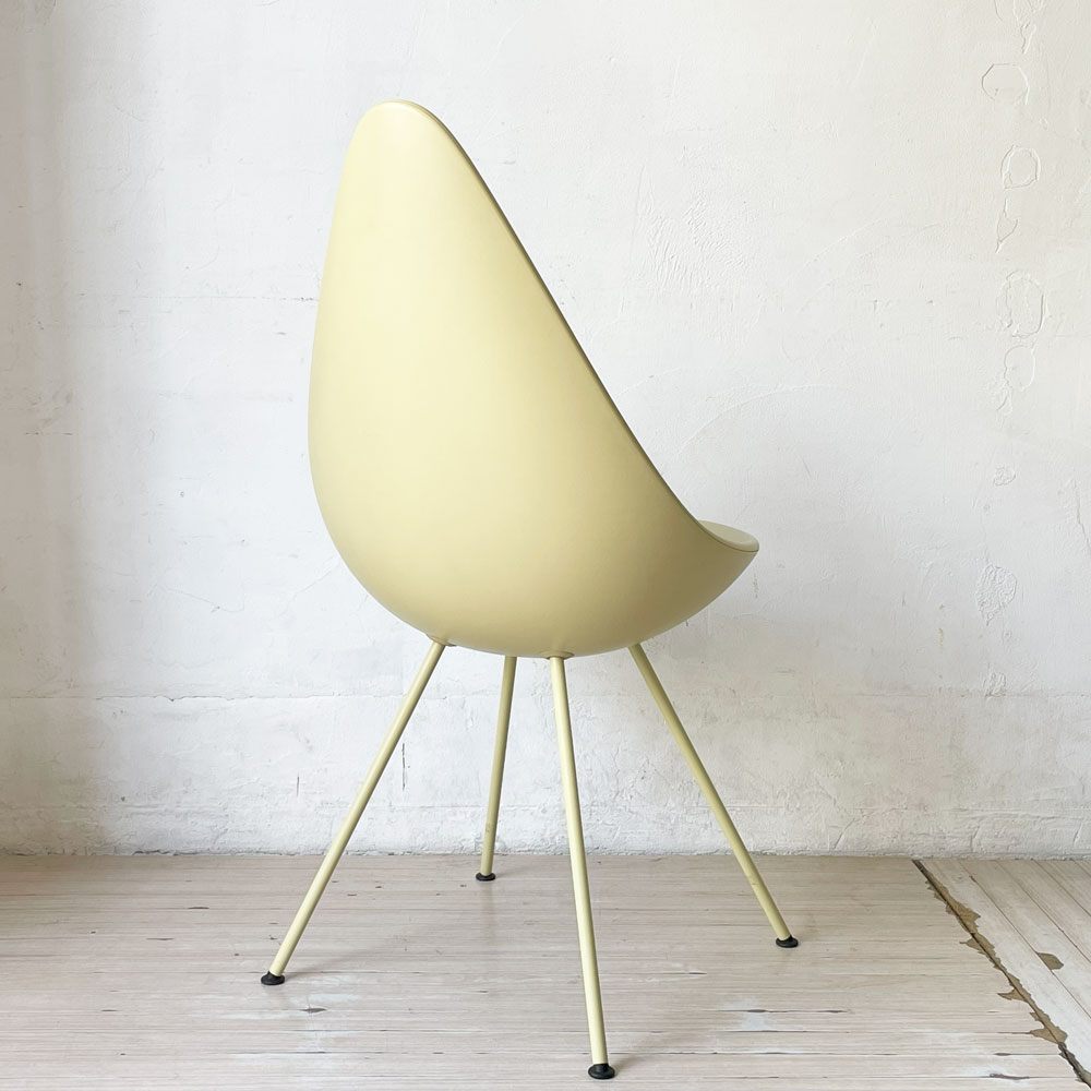 フリッツハンセン Fritz Hansen ドロップチェア ダイニングチェア アルネ・ヤコブセン イエロー 廃盤カラー 北欧 デンマーク ★